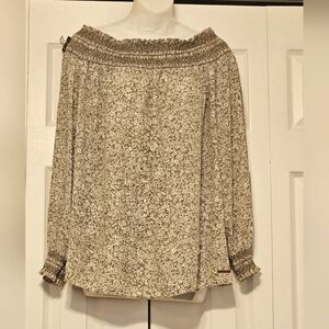 Michael Kors Pin Tuck Off Shoulder Top